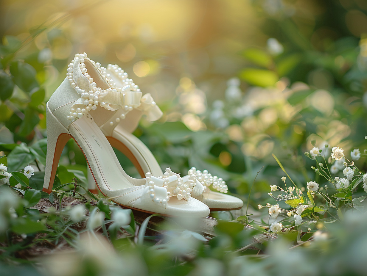 chaussures de mariage compensées