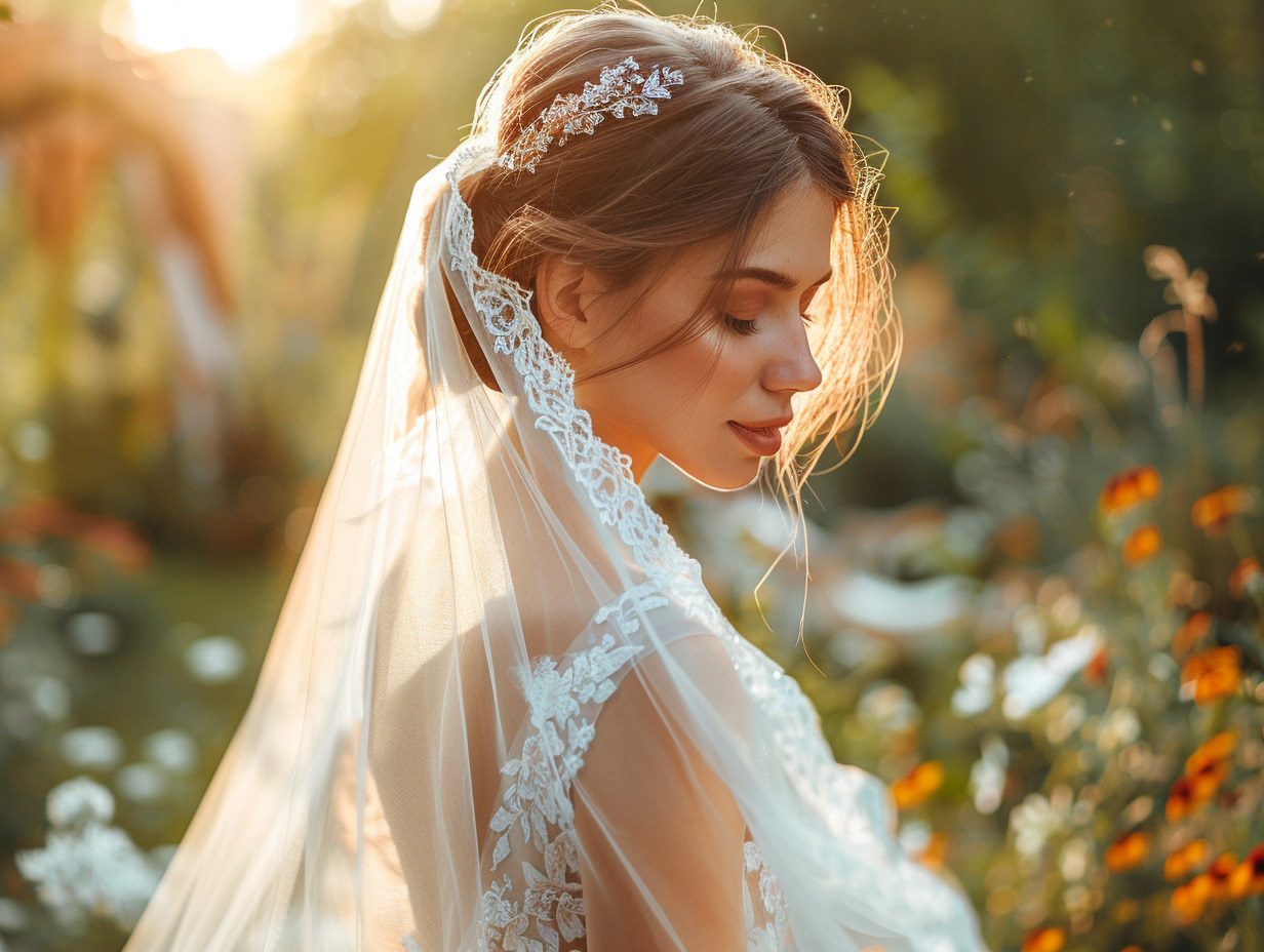 robe de mariée simple pour femme voilée : élégance et modestie - mariage  voile